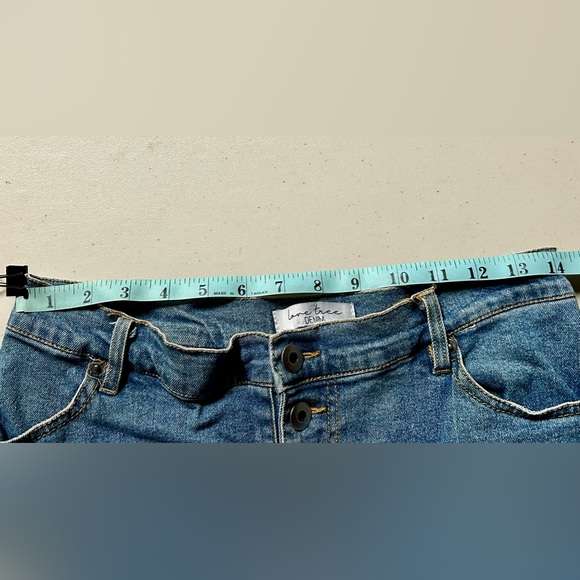 LOVE TREE Blue Denim Mini Skirt With Pockets Women’s Misses/Juniors Size L - Picture 6 of 7